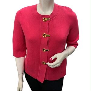 Island Republic Red Cardigan with Gold Details Size L